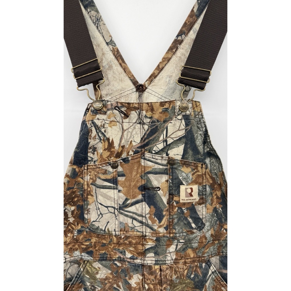 Real Workwear Realtree Camo Insulated Bib Overalls Men's Large Regular‎ 39x27.5 - Picture 2 of 16